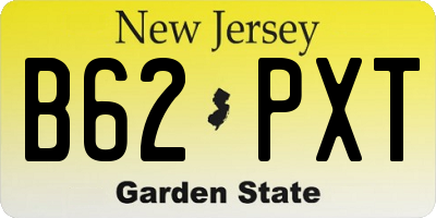 NJ license plate B62PXT