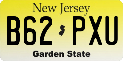 NJ license plate B62PXU