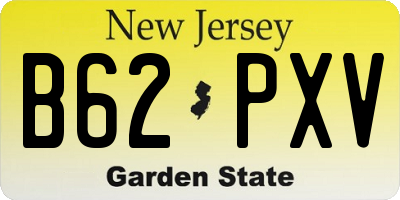 NJ license plate B62PXV