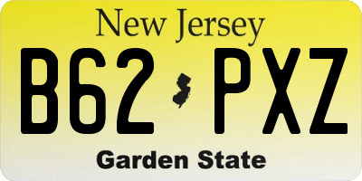 NJ license plate B62PXZ