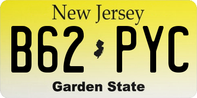 NJ license plate B62PYC