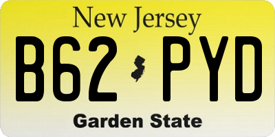 NJ license plate B62PYD