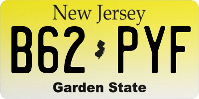 NJ license plate B62PYF