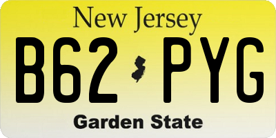 NJ license plate B62PYG
