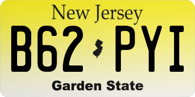 NJ license plate B62PYI