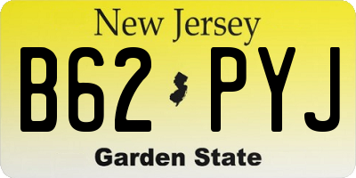 NJ license plate B62PYJ