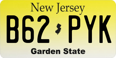 NJ license plate B62PYK
