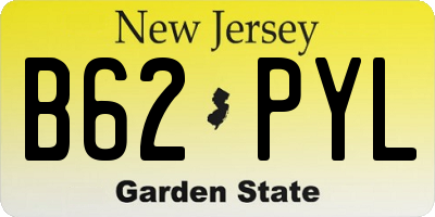 NJ license plate B62PYL