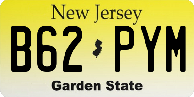 NJ license plate B62PYM