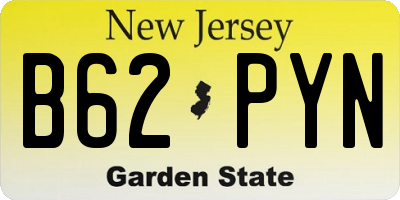 NJ license plate B62PYN