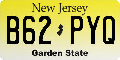 NJ license plate B62PYQ