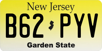 NJ license plate B62PYV