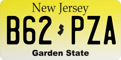 NJ license plate B62PZA