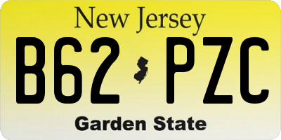 NJ license plate B62PZC