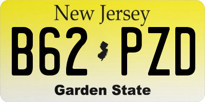 NJ license plate B62PZD