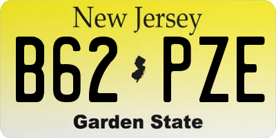 NJ license plate B62PZE