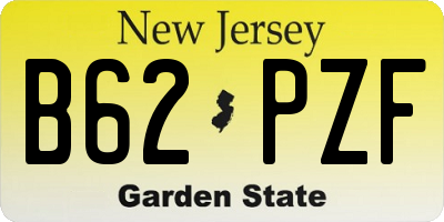 NJ license plate B62PZF