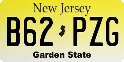NJ license plate B62PZG