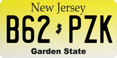 NJ license plate B62PZK