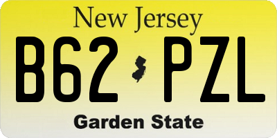 NJ license plate B62PZL