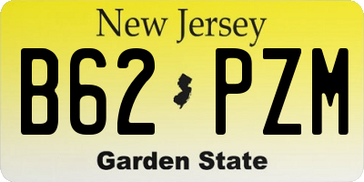NJ license plate B62PZM