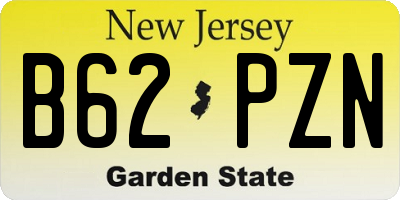 NJ license plate B62PZN