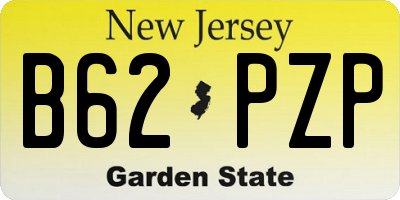 NJ license plate B62PZP
