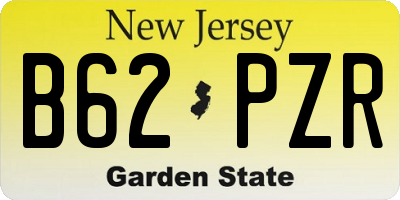 NJ license plate B62PZR