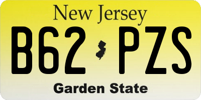 NJ license plate B62PZS