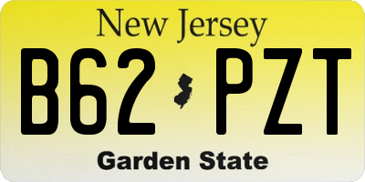 NJ license plate B62PZT