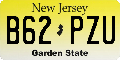 NJ license plate B62PZU