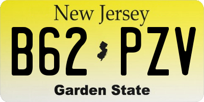 NJ license plate B62PZV