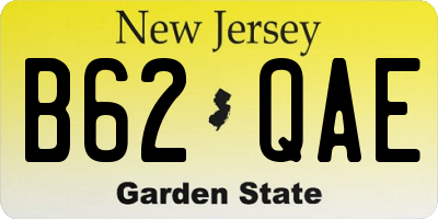 NJ license plate B62QAE