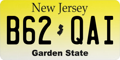 NJ license plate B62QAI