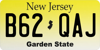 NJ license plate B62QAJ