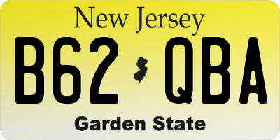 NJ license plate B62QBA