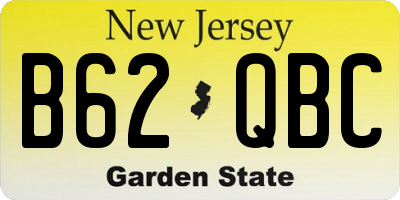 NJ license plate B62QBC