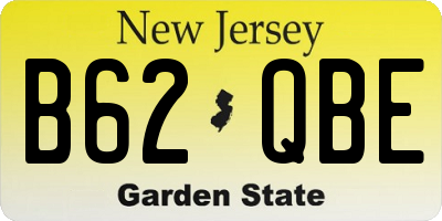 NJ license plate B62QBE