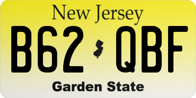 NJ license plate B62QBF