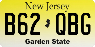 NJ license plate B62QBG