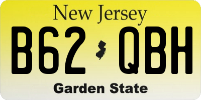 NJ license plate B62QBH