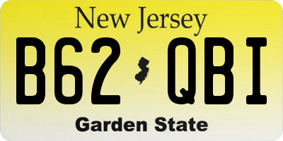 NJ license plate B62QBI