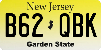 NJ license plate B62QBK