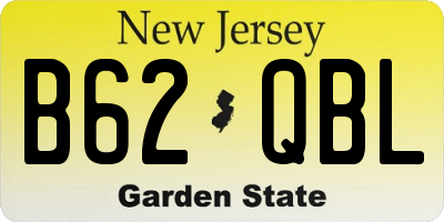 NJ license plate B62QBL