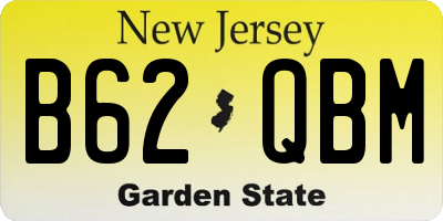 NJ license plate B62QBM