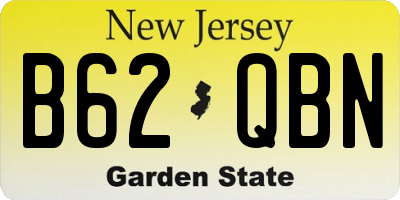 NJ license plate B62QBN