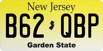 NJ license plate B62QBP