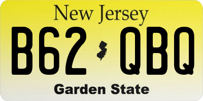 NJ license plate B62QBQ