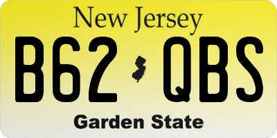 NJ license plate B62QBS