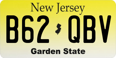 NJ license plate B62QBV